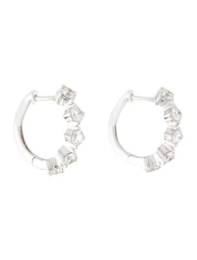 Pre-owned Gabriel & Co. 14k Diamond Huggie Earrings In Multicolor