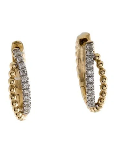 Pre-owned Gabriel & Co. 14k Diamond Huggie Earrings In Multicolor