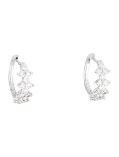 Pre-owned Gabriel & Co. 14k Diamond Huggies In Multicolor