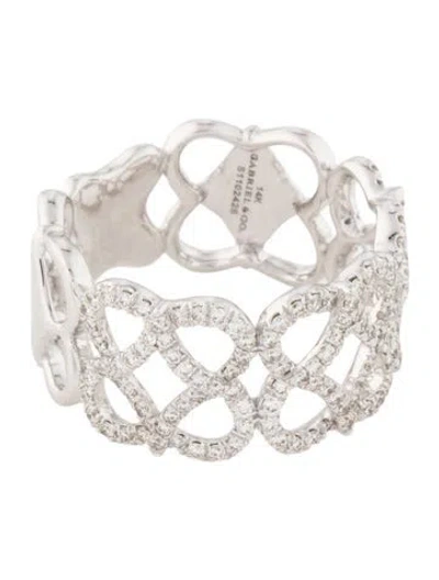 Pre-owned Gabriel & Co. 14k Diamond Infinity Band In Multicolor