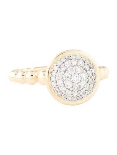 Pre-owned Gabriel & Co. 14k Diamond Pave Bujukan Cocktail Ring In Multicolor