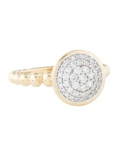 Pre-owned Gabriel & Co. 14k Diamond Pave Bujukan Cocktail Ring In Multicolor