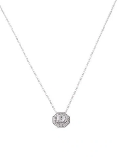 Pre-owned Gabriel & Co. 14k Diamond Pendant Necklace, 17.25" In Multicolor