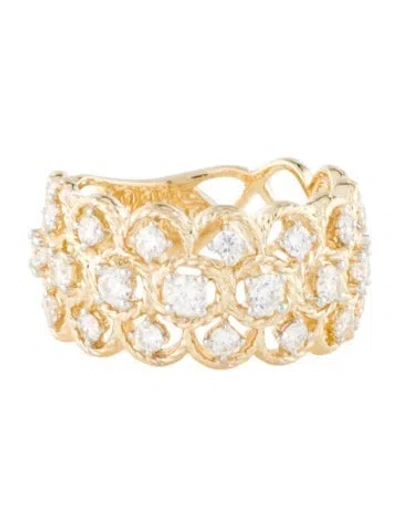 Pre-owned Gabriel & Co. 14k Diamond Rope Band In Multicolor