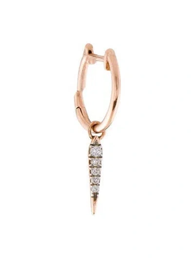 Pre-owned Gabriel & Co. 14k Diamond Single Drop Hoop Earring In Multi