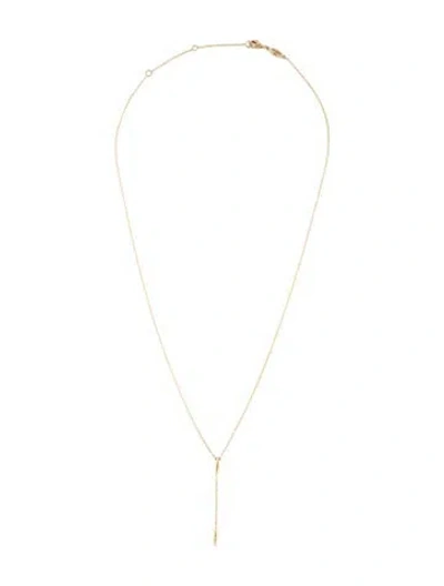 Pre-owned Gabriel & Co. 14k Diamond Spear Lavalier Necklace, 19" In Multicolor