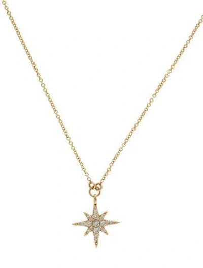 Pre-owned Gabriel & Co. 14k Diamond Starburst Pendant Necklace, 17.5" In Multi