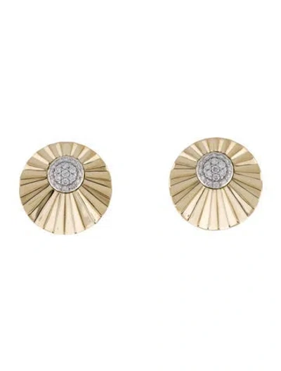 Pre-owned Gabriel & Co. 14k Diamond Stud Earrings In Multicolor