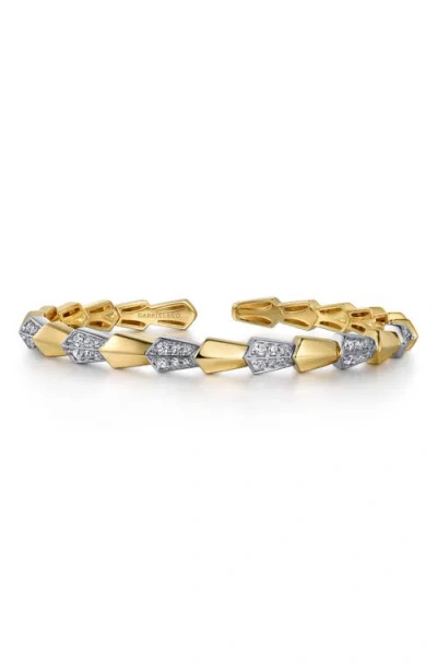 Gabriel & Co. 14k Gold & Diamond Cuff Bracelet In 14k Yellow/ White Gold