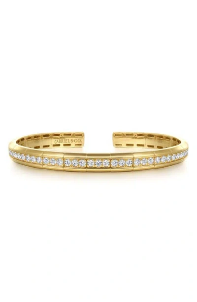 Gabriel & Co. 14k Gold Diamond Cuff Bangle