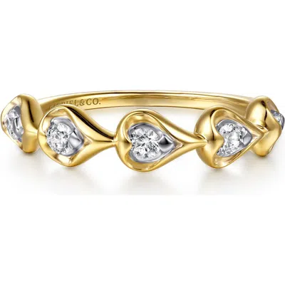 Gabriel & Co. 14k Gold Diamond Heart Ring