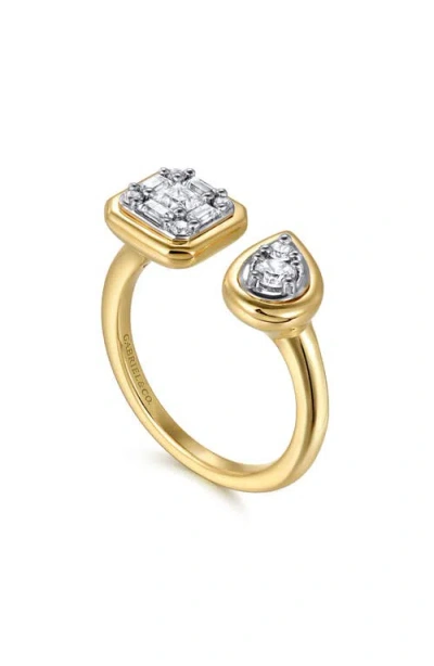 Gabriel & Co. 14k Gold Diamond Stackable Open Ring