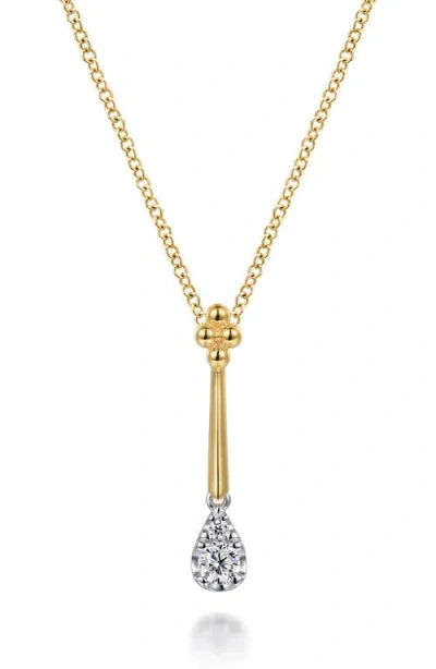 Gabriel & Co. 14k Gold Two Tone Pendant Necklace