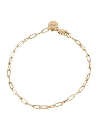 Pre-owned Gabriel & Co. 14k Paperclip Chain Bracelet, 6" In Multi