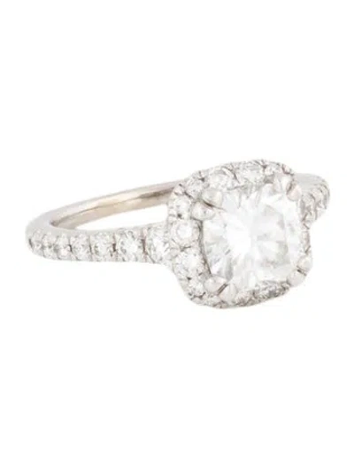 Pre-owned Gabriel & Co. 14k Synthetic Moissanite & Diamond Engagement Ring In Multi