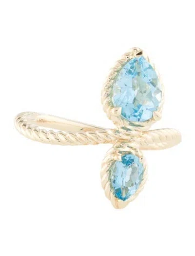 Pre-owned Gabriel & Co. 14k Topaz Cocktail Ring In Multicolor