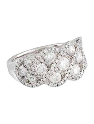 Pre-owned Gabriel & Co. 1.53ctw Diamond Lace Cigar Band In Multicolor