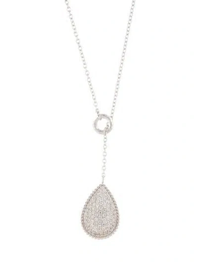 Pre-owned Gabriel & Co. 1.81ctw Sapphire Pendant Necklace, 24" In Multicolor