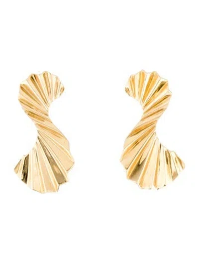 Pre-owned Gabriel & Co. 18k Cut Textured Drop Earrings In Multi