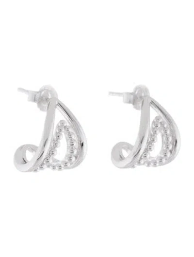 Pre-owned Gabriel & Co. Bead Huggie Earrings In Multi