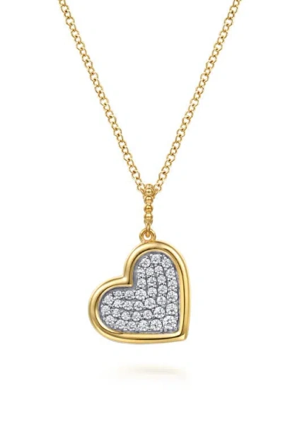 Gabriel & Co. Bujuka 14k Gold Diamond Heart Pendant Necklace
