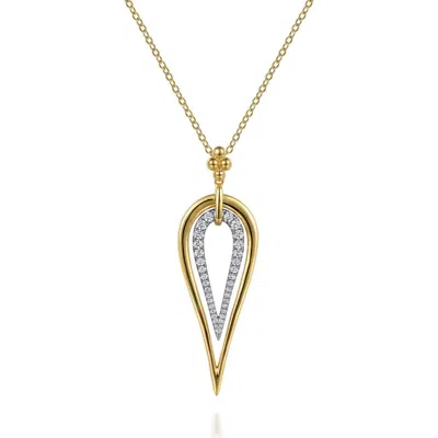 Gabriel & Co. Bujuka 14k Gold Diamond Pendant Necklace In Multi