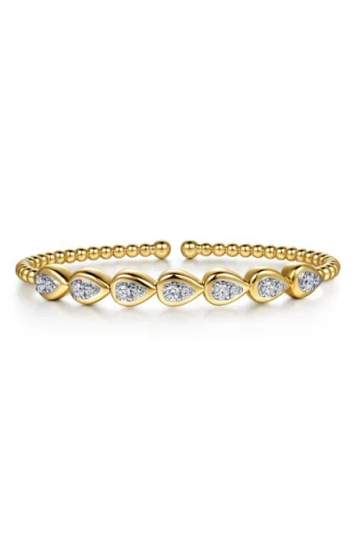 Gabriel & Co. Bujukan 14k Gold Diamond Cuff Bracelet