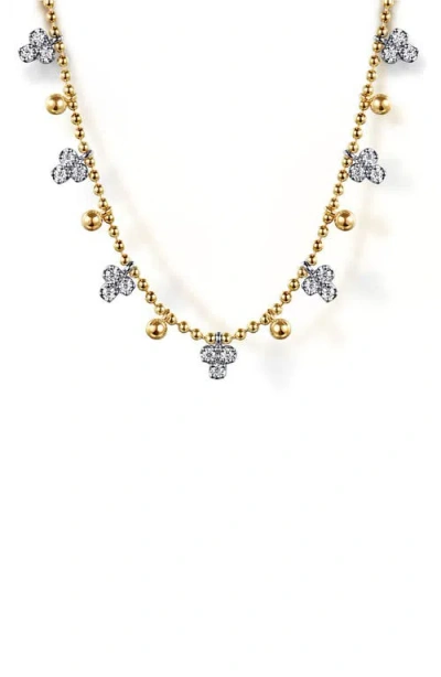 Gabriel & Co. Bujukan Bead & Diamond Droplet Necklace In Multi
