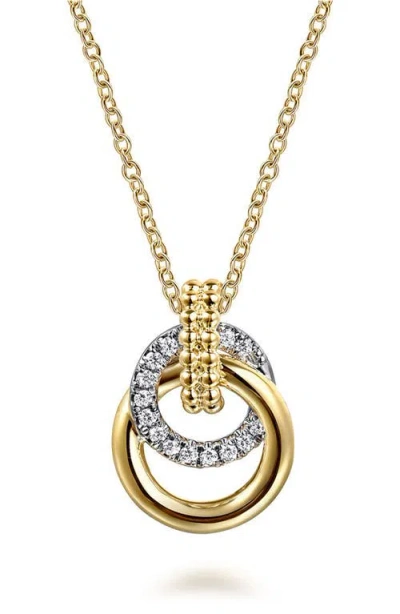 Gabriel & Co. Bujukan Diamond Link Pendant Necklace In Multi