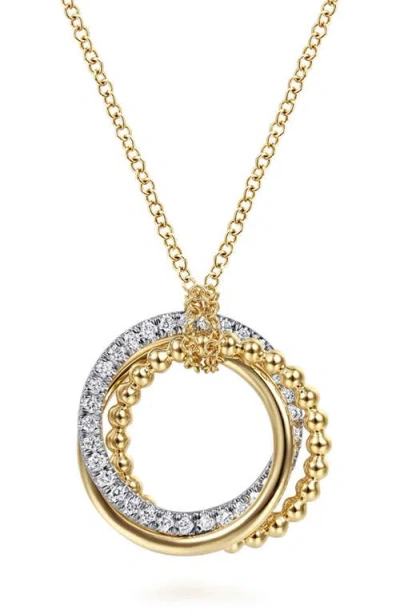 Gabriel & Co. Bujukan Diamond Linked Pendant Necklace In Multi