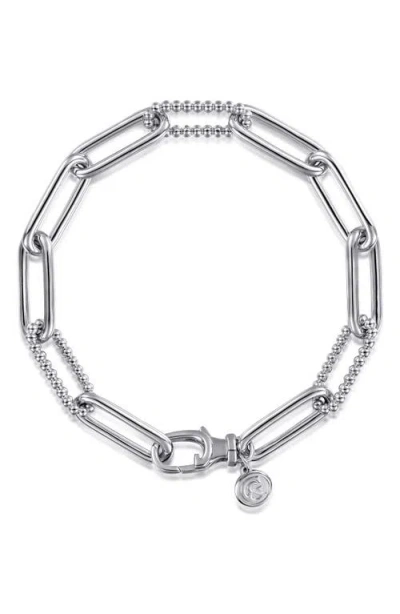 Gabriel & Co. Bujukan Paper Clip Chain Bracelet In Silver