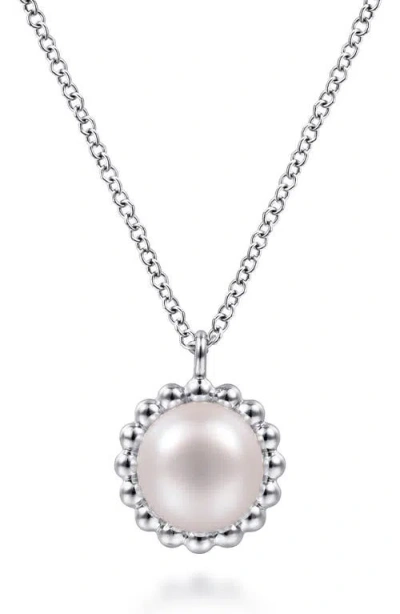 Gabriel & Co. Bujukan Pearl Pendant Sterling Silver Necklace