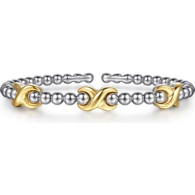 Gabriel & Co. Bujukan Sterling Silver & 14k Gold Bangle Bracelet