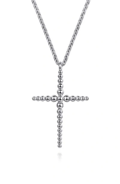 Gabriel & Co. Bujukan Sterling Silver Beaded Cross Pendant Necklace