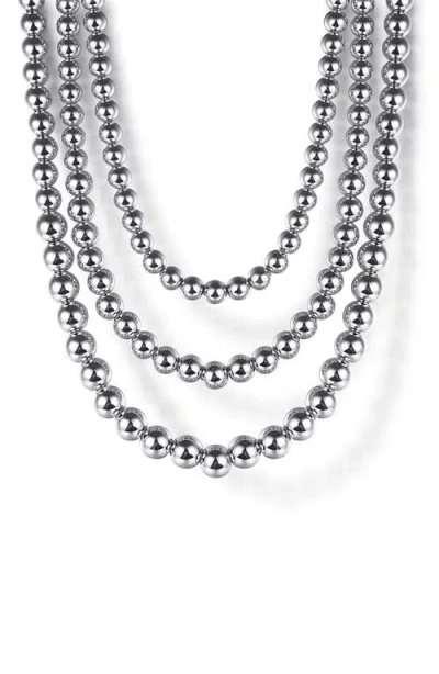 Gabriel & Co. Bujukan Sterling Silver Beaded Necklace In Pattern