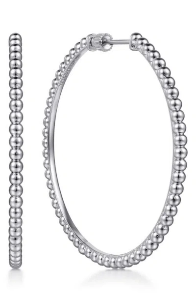 Gabriel & Co. Bujukan Sterling Silver Hoop Earrings, 50mm In Pink