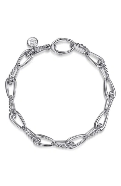 Gabriel & Co. Bujukan Tapered Link Chain Sterling Silver Bracelet