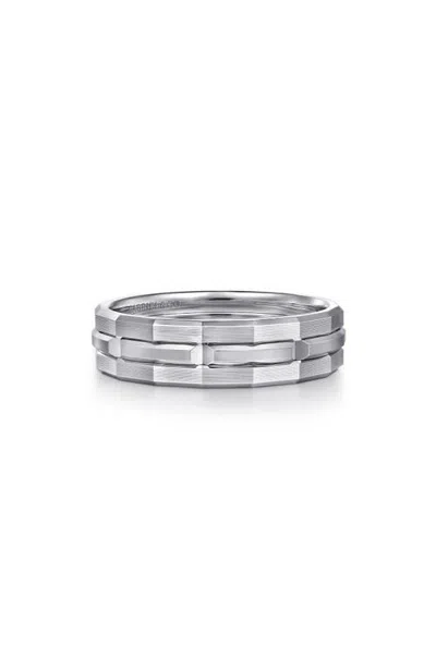 Gabriel & Co. Contemporary Sterling Silver Ring In Metallic