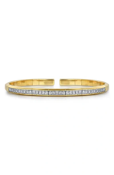 Gabriel & Co. Demure Diamond Cuff Bracelet In Gold