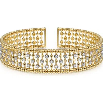 Gabriel & Co. Diamond 14k Gold Wide Cage Cuff Bracelet