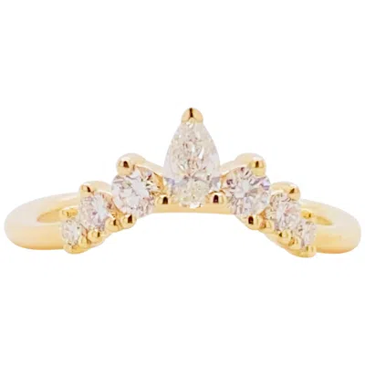 Pre-owned Gabriel & Co. Diamond Chevron Curve 14k Gold Diamond Stack Wedding Anniversary Band, An15303 In Multi
