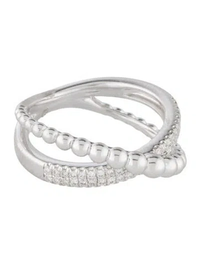 Pre-owned Gabriel & Co. Diamond Cross-over Band In Multicolor