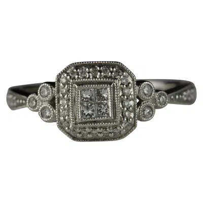 Pre-owned Gabriel & Co. Diamond Quad Ring In Multi