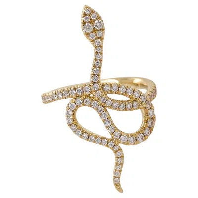 Pre-owned Gabriel & Co. Diamond Snake Wrap Ring 1/2 Carat In 14k Gold Lr52621 In Multi