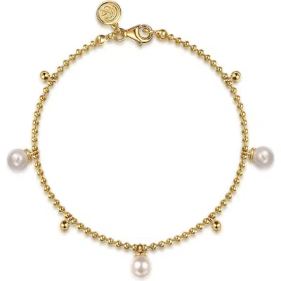 Gabriel & Co. Freshwater Pearl Beaded Charm Bracelet In Multi