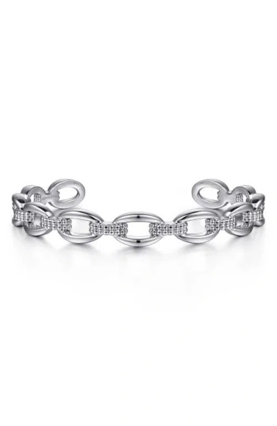 Gabriel & Co. Oval Link Cuff Bracelet In Silver