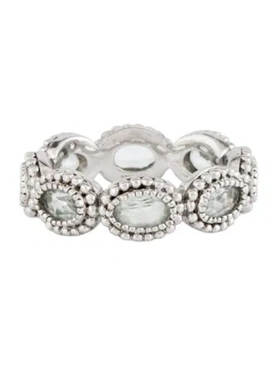 Pre-owned Gabriel & Co. Prasiolite Eternity Band In Multi