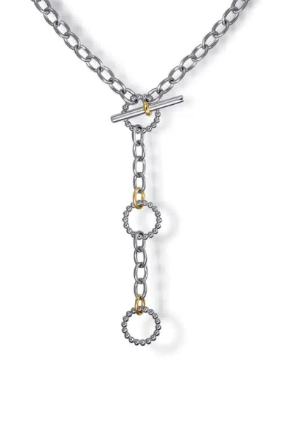 Gabriel & Co. Sterling Silver & 14k Gold Y-necklace