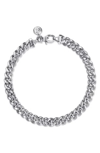 Gabriel & Co. Sterling Silver Curb Chain Bracelet In Metallic