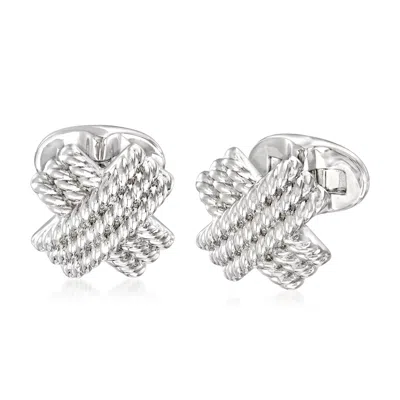 Gabriel & Co. Sterling Silver Twisted X Cuff Links